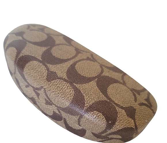 COACH Clamshell Glasses Case Brown - Picture 3 of 5